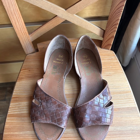 Vintage Leather Woven Wedged Sandals - Chocolate Brown Gem 🤎 - Picture 3 of 4